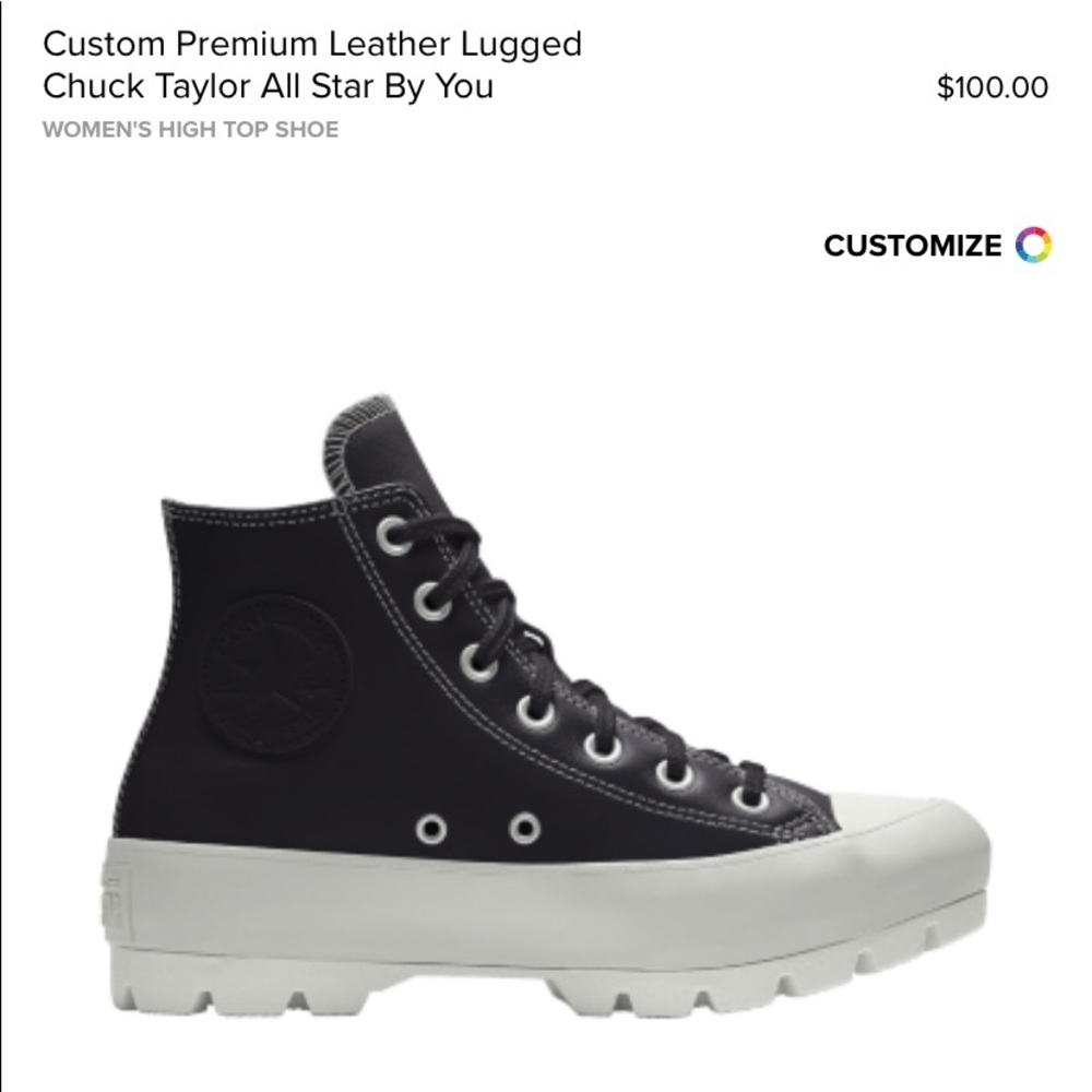 Converse Lugged Leather Hightops - Custom